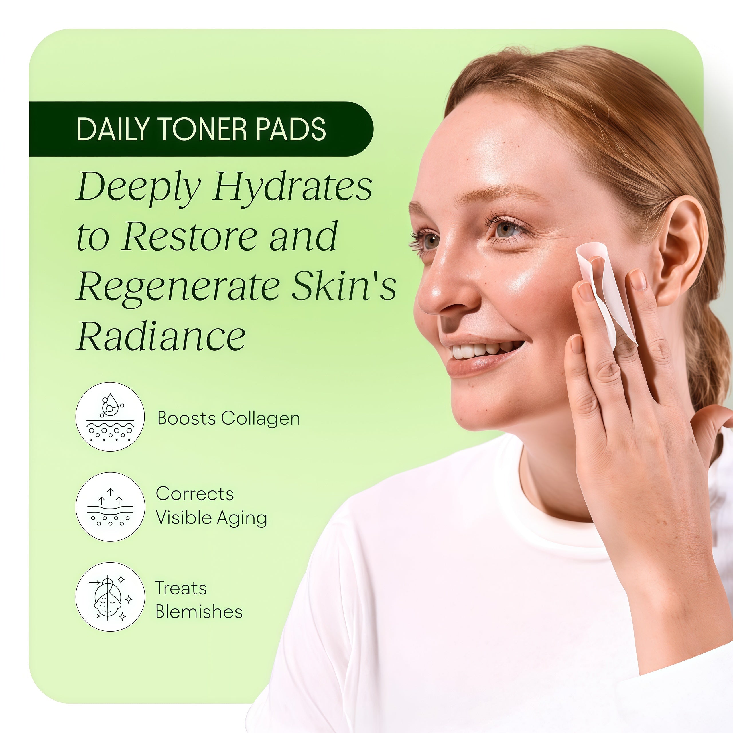 JiYu Korean Skincare Bundle – NAD+ Hydrating Face Moisturizer (50 ml) + Toning Polish Pads (100 Count) – Brightening & Hydrating Daily Skincare Routine for All Skin Types