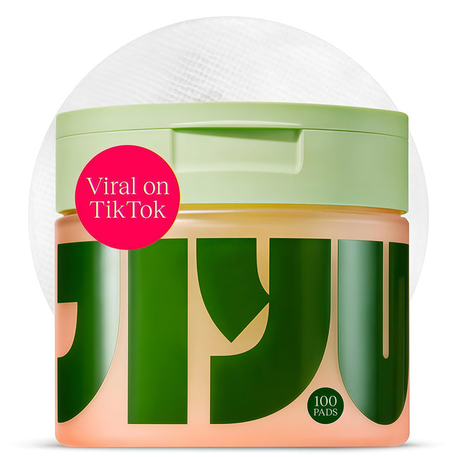 JiYu Toning Polish Pads - Korean Skincare for Dark Spots, Wrinkles & Dull Skin - Hydrating Facial Treatment with Snail Mucin, Niacinamide, Peptides & Centella - 100 Count Hover Image
